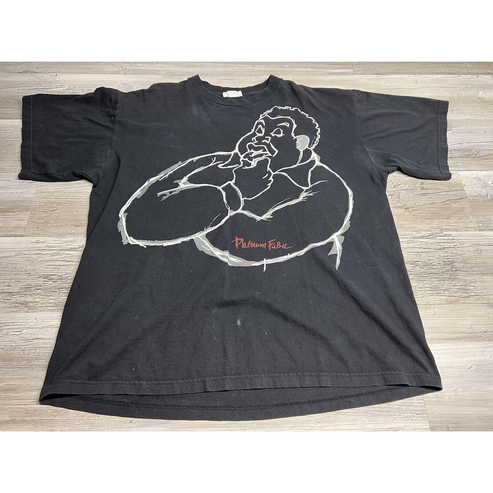 Vintage FUBU Platinum Fat Albert‎ Black XXL T-Shirt Hey Hey Hey Hip Hop